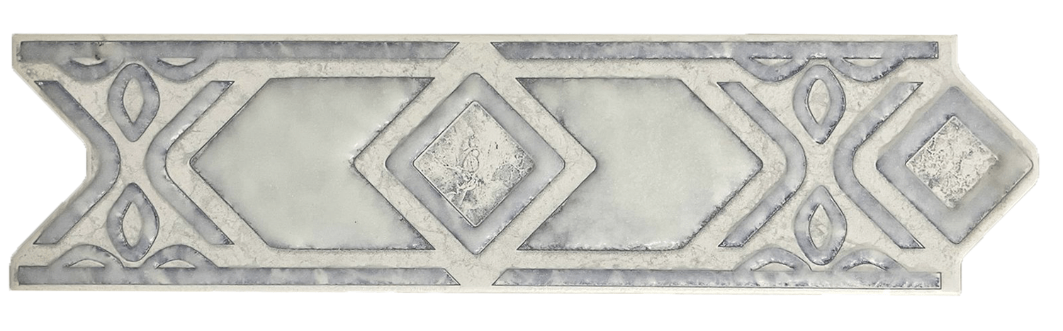 Listelo Cerâmico Losango 80323 BL Matte - Portinari