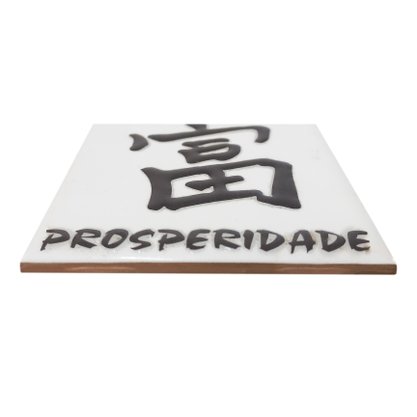 Azulejo Antigo Cerâmico Japones "Prosperidade" 10x10cm - Eliane