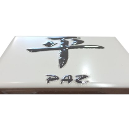 Azulejo Antigo Cerâmico Japones "Paz" - Eliane