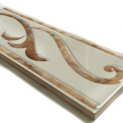 LISTELO CERÂMICO ASTRA L-100 MARFIM - ELIANE - 7 x 20 CM