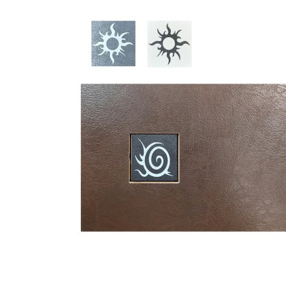 Listelo Cerâmico com Insert Pielle Quadrat Brun - Eliane