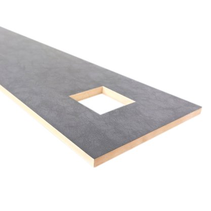 Listelo Cerâmico com Insert Pielle Quadrat Noir - Eliane