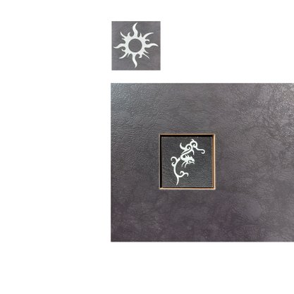 Listelo Cerâmico com Insert Pielle Quadrat Noir - Eliane