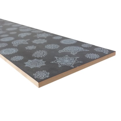 Listelo Cerâmico Pielle Caford Noir - Eliane