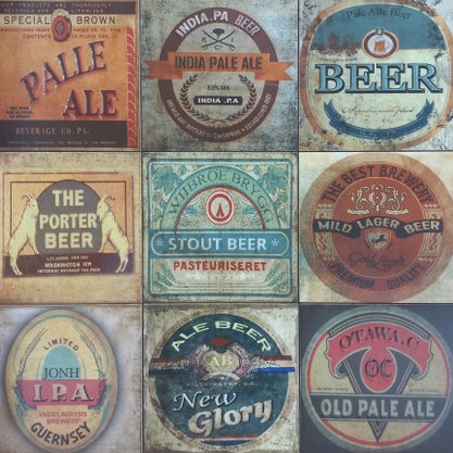 Kit Azulejo Decorativo Beer com 12 Unidades - Gabriella
