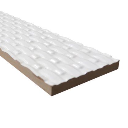 Listelo Cerâmico 5447 Trama Branco Lustre - Ceusa