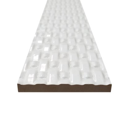 Listelo Cerâmico 5447 Trama Branco Lustre - Ceusa