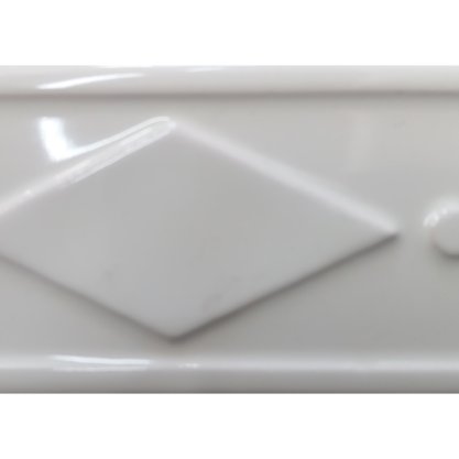 Listelo Cerâmico Geométrico Primavera Branco - Dexco