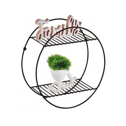 NICHO DECORATIVO/SUPORTE PARA OBJETOS PRETO FOSCO 1901PT - FUTURE -