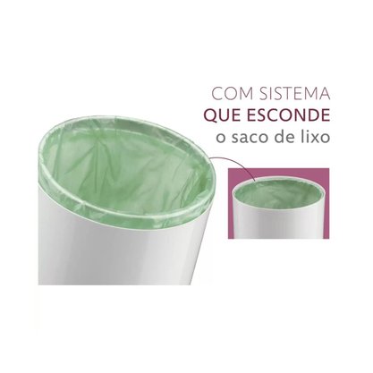 LIXEIRA ROSE GOLD COM TAMPA 552RG 5 LITROS - FUTURE -