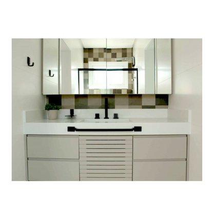 Porta Toalha De Rosto Inox Square SQ12540 Preto - Ducon