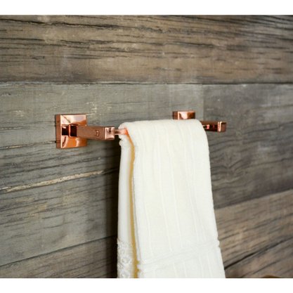 Porta Toalha De Rosto Inox Square SQ12440 Rose Gold - Ducon