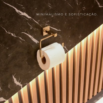 Porta Papel Inox Square SQ12450 Rose Gold - Ducon