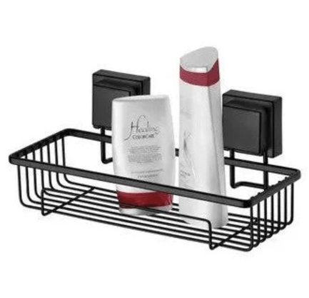 FUTURE 8050PT SUPORTE PARA SHAMPOO BLACK MATTE - COM VENTOSA