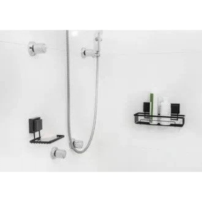 FUTURE 8050PT SUPORTE PARA SHAMPOO BLACK MATTE - COM VENTOSA