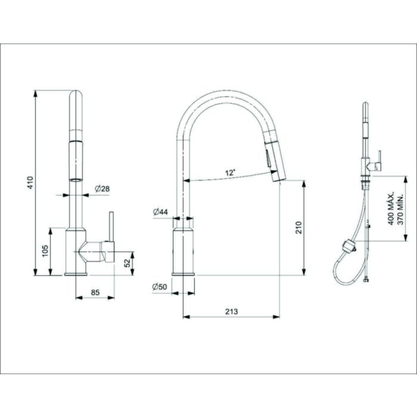 ROCA MONOCOMANDO COZINHA MESA BICA EM DUAS FUNCOES PRATICA BLACK MATTE