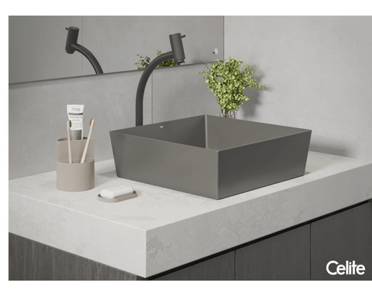 ROCA TORNEIRA LAVATORIO MESA BICA ALTA BLACK MATTE BASIC CELITE