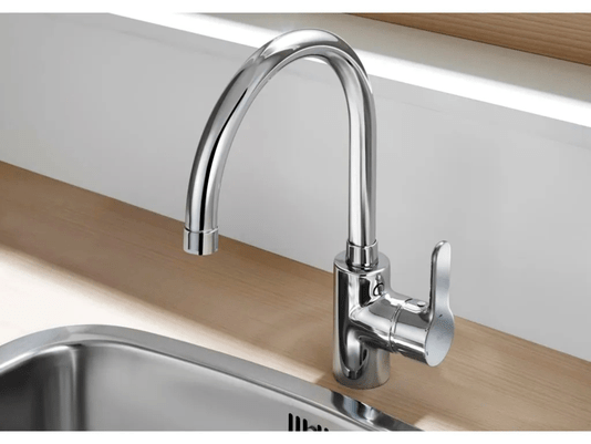 ROCA TORNEIRA MONOCOMANDO DE COZINHA DE MESA COM BICA ALTA E MOVEL L20 CROMADO