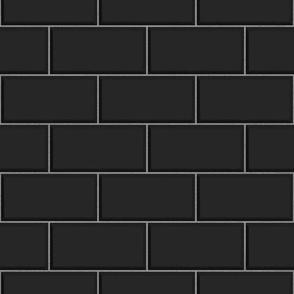 Azulejo Antigo Cerâmico Bold Black 14,5x24,5 - Portinari