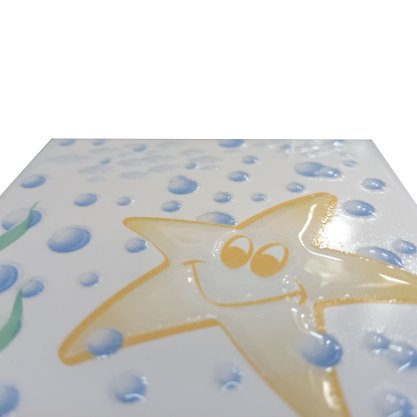 Azulejo Antigo Cerâmico Estrela Mar Branco 10x10cm - Eliane