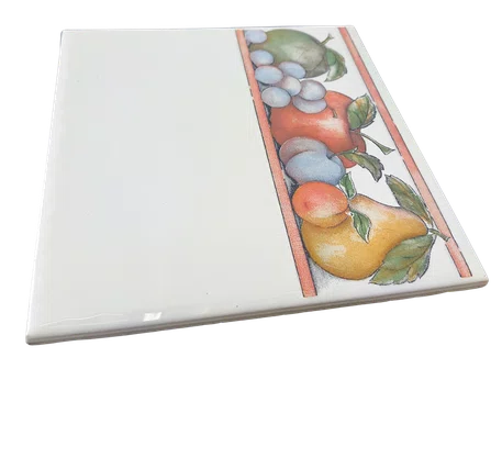 AZULEJO ANTIGO CERAMICO DECORATIVO GRAZI WH-0 - COMERCIAL - 15X15CM