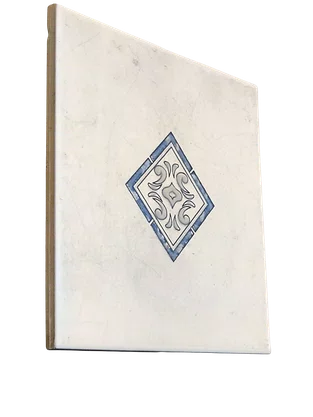 AZULEJO CERÂMICO DECORATIVO SIMONE GEO WH-1 - CLASSE A - 15X15CM