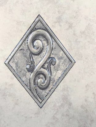 AZULEJO ANTIGO CERÂMICO DECORATIVO TIERRY GR-1 - 15,4X15,4CM - CLASSE A -