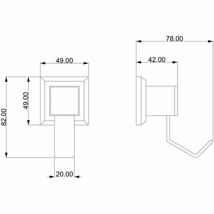 Cabide em Aço Inox Cromado PR4060 - Ducon
