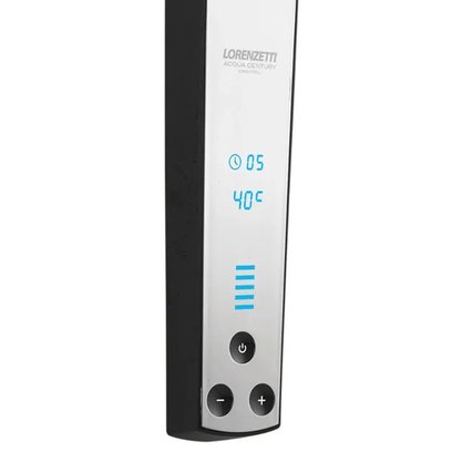 CHUVEIRO AQCUA CENTURY DIGITAL BLACK/CROMO - LORENZETTI -