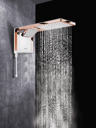 CHUVEIRO ACQUA DUO - BRANCO/ROSE GOLD 220v - LORENZETTI -