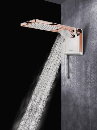 CHUVEIRO ACQUA DUO - BRANCO/ROSE GOLD 220v - LORENZETTI -