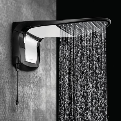 CHUVEIRO ACQUA WAVE ULTRA -  BLACK/CROMADO - LORENZETTI -