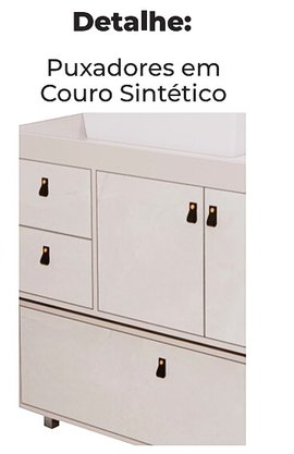 CONJUNTO ASSAGO 80CM CINZA COBALTO/QUARTZO - CGC MÓVEIS
