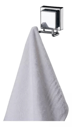 GANCHO 7009 MULTIUSO DUPLO INOX COM VENTOSA - FUTURE- PAREDE