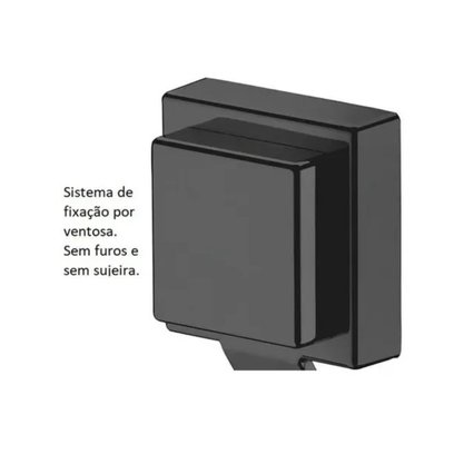 GANCHO MULTISO COM VENTOSA 8056PT PRETO FOSCO - FUTURE -