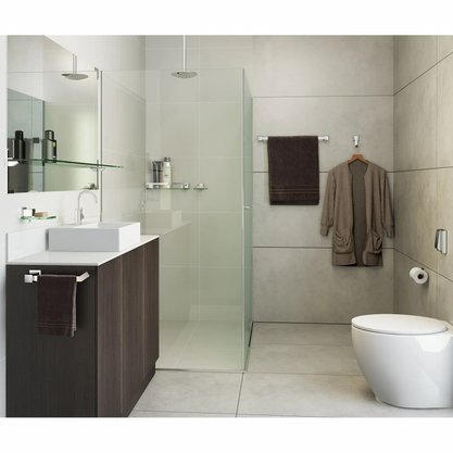 Kit 06 Peças PR4001 Vidro Incolor Cromado - Ducon