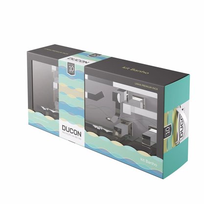 Kit 06 Peças PR4001 Vidro Incolor Cromado - Ducon
