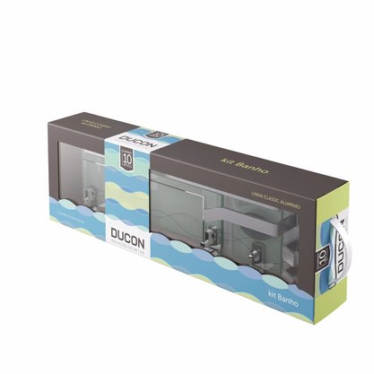 Kit Alumínio Escovado com Verniz Cromado CL3000 - Ducon