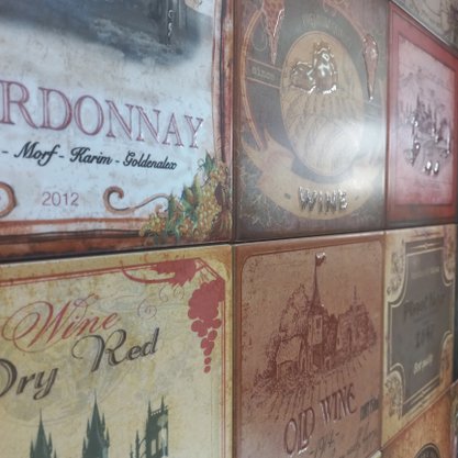 Kit Azulejo Decorativo Wine com 12 Unidades - Gabriella