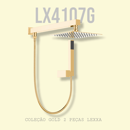 Kit/Combo Gold 2 Peças Chuveiro e Misturador Lexxa