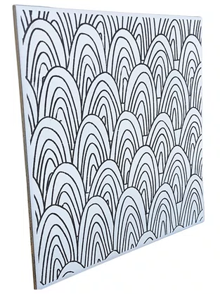 KIT REVESTIMENTO DECORATIVO GRAFISMO - 20X20CM - CLASSE A -