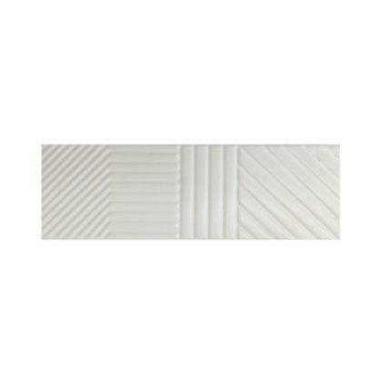 Listelo Cerâmico Habitat L-1 Frost White - Eliane