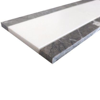 Listelo em Porcelanato Ametista L-2000 Gelo - Eliane