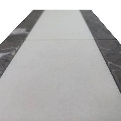 Listelo em Porcelanato Ametista L-2000 Gelo - Eliane