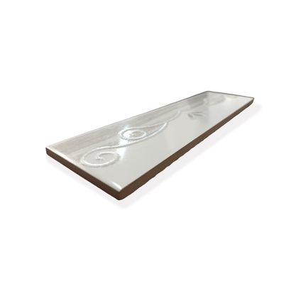 Listelo Cerâmico  Estilo L-300 Gelo - Eliane