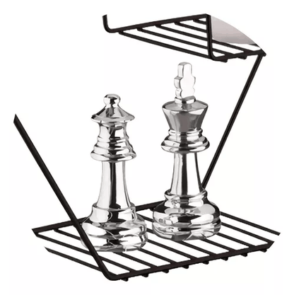 NICHO DECORATIVO HEXÁGONO PRETO FOSCO 1902PT - FUTURE - TRES PRATELEIRAS