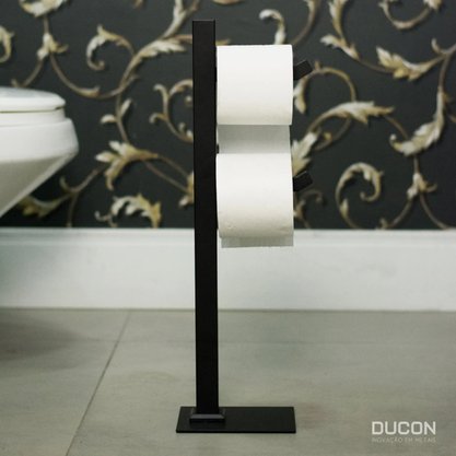 Papeleira Chão Dupla Inox Black Matte BL6072 - Ducon