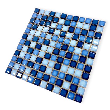 Pastilha em Porcelanato Creare Blue Mix para Ambientes Internos, Externos e Piscinas - Portinari