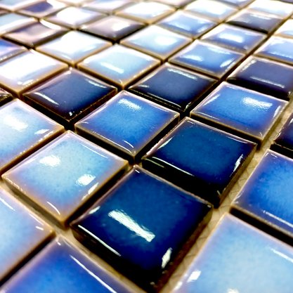 Pastilha em Porcelanato Creare Blue Mix para Ambientes Internos, Externos e Piscinas - Portinari