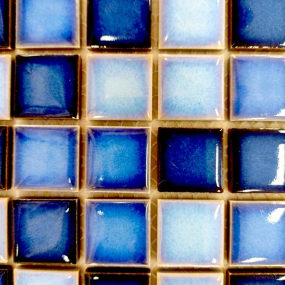 Pastilha em Porcelanato Creare Blue Mix para Ambientes Internos, Externos e Piscinas - Portinari